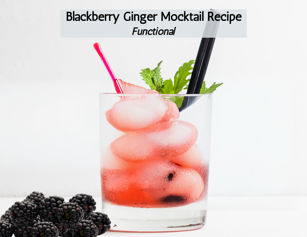 Bluebarry Ginger Mocktail Ingredients Instructions