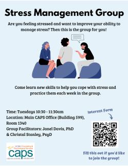 Stress Management Group Flyer with QR CodeImage