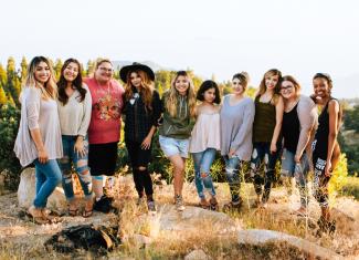 Photo of women in fall for body project